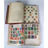 Two stamp albums containing Victorian to late 20th century worldwide, UK and Commonwealth stamps