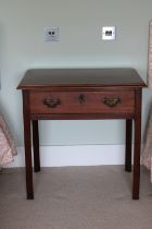A George III and later mahogany side table