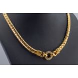 An 18ct yellow gold and diamond collar