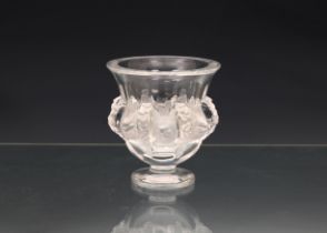 Lalique clear and frosted Dampierre vase