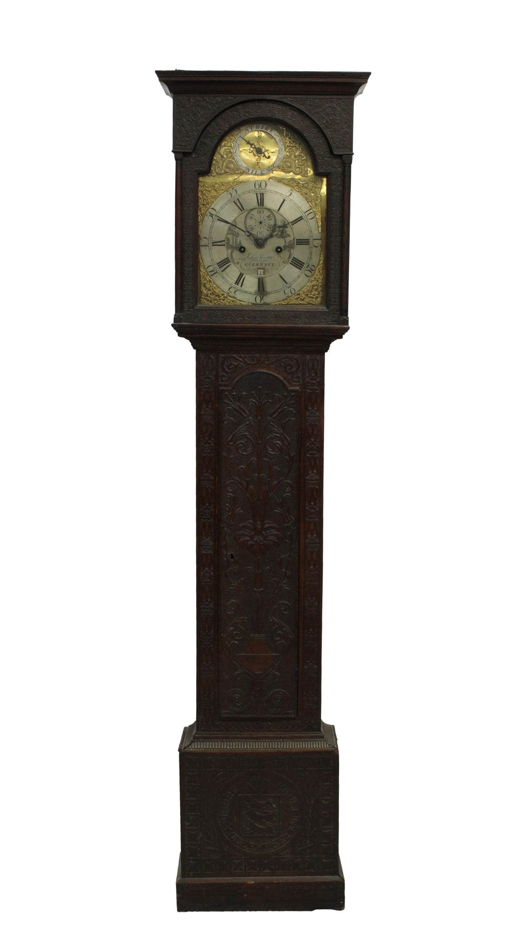 An 18th century Channel Island longcase clock