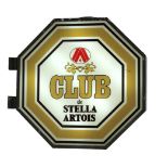 Advertising interest - Vintage octagonal double side illuminated 'CLUB de STELLA ARTOIS' pub sign