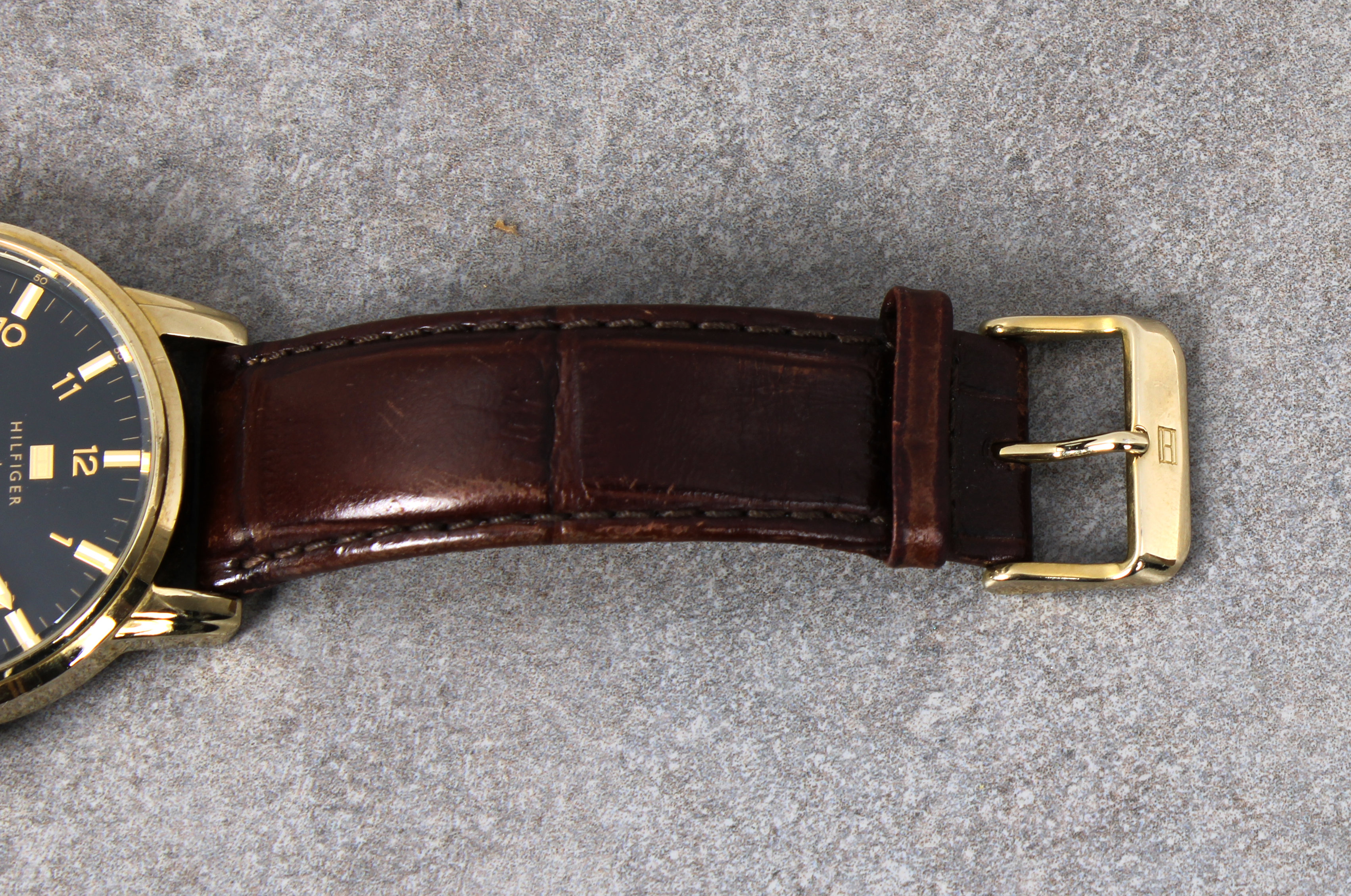 Tommy Hilfiger Men's Gold-Tone Watch with Brown Leather Strap - Image 4 of 4