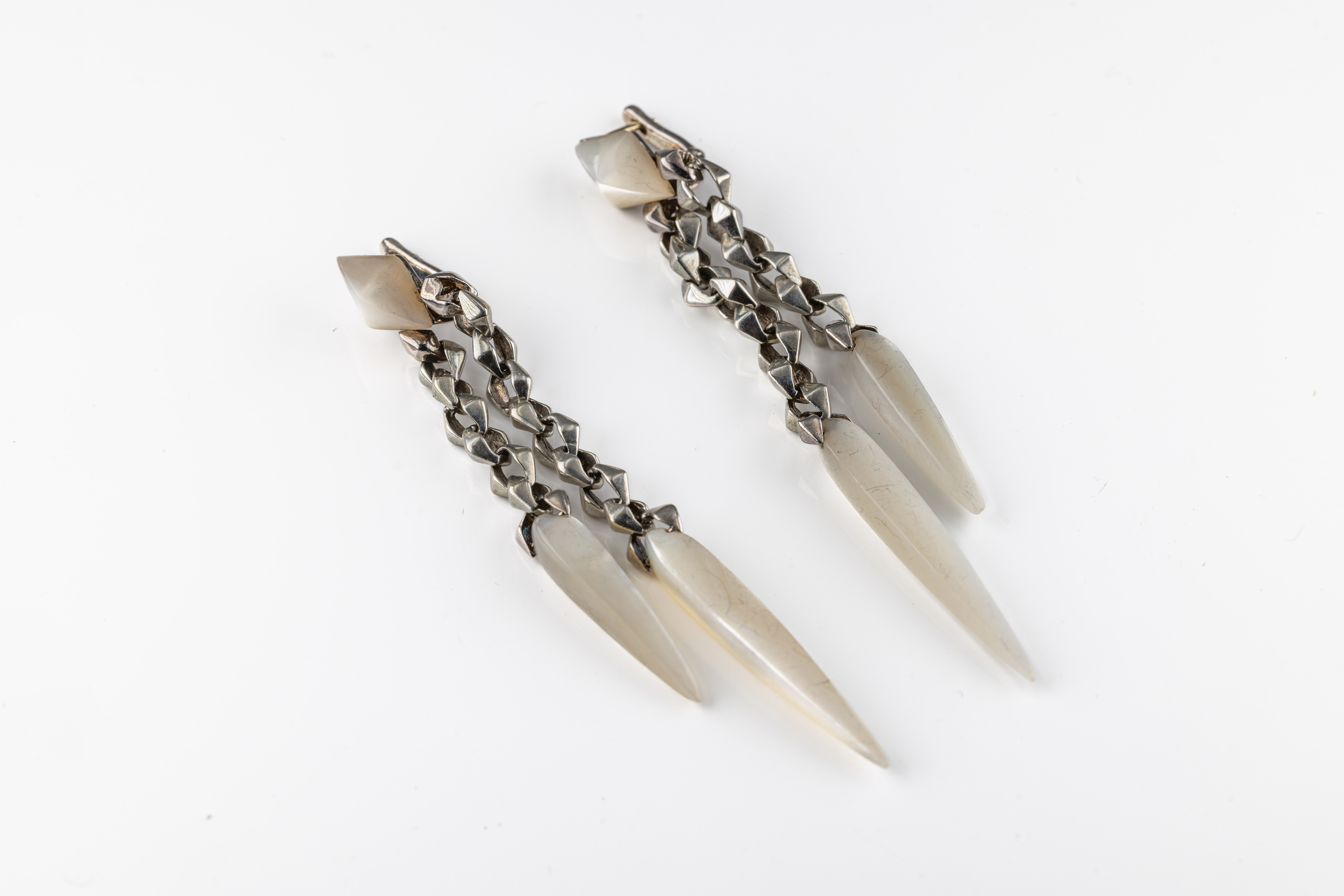 Stephen Webster, silver and semi-precious gemstone drop earrings