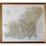 A two section reproduction Duke of Richmond map of Guernsey