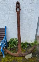 A Large 19th Century cast iron ships / boat anchor