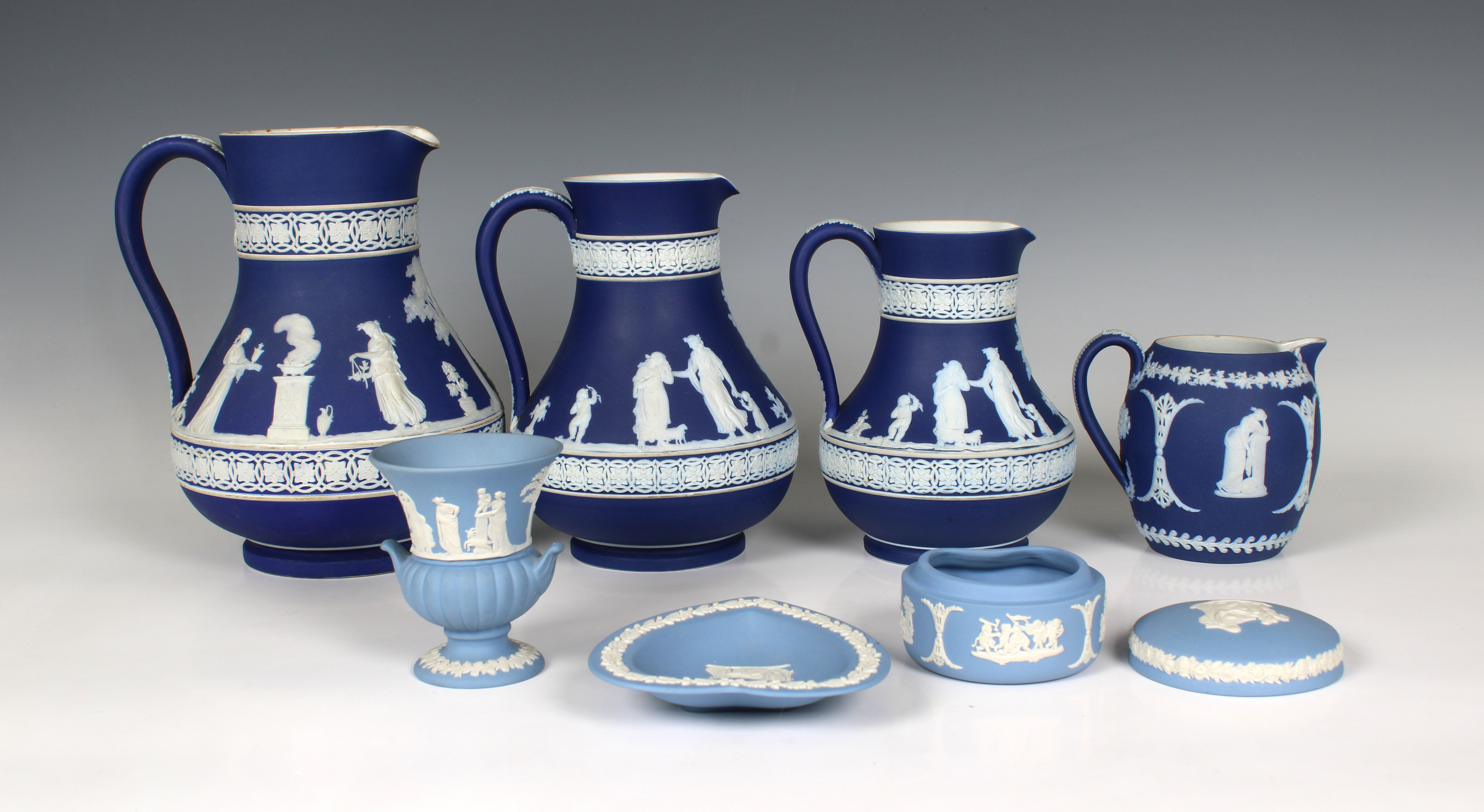 Four Jasperware Wedgwood jugs - Image 2 of 4