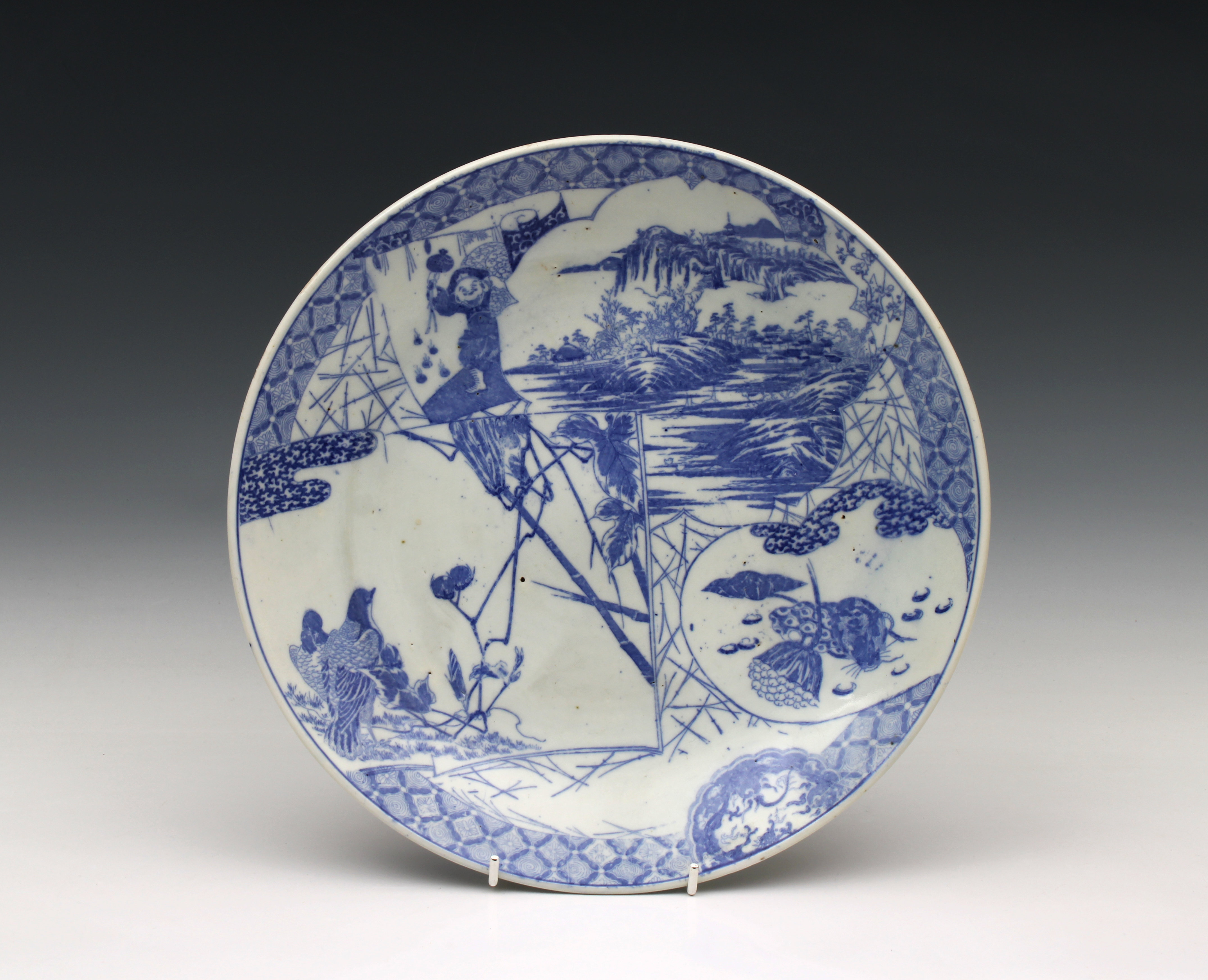 A 19th Century Chinese blue and white porcelain dish