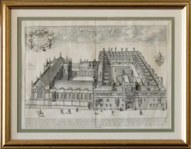 Late 17th Century engraving of Brasenose College, Oxford