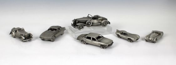 Thirty Danbury Mint pewter model cars