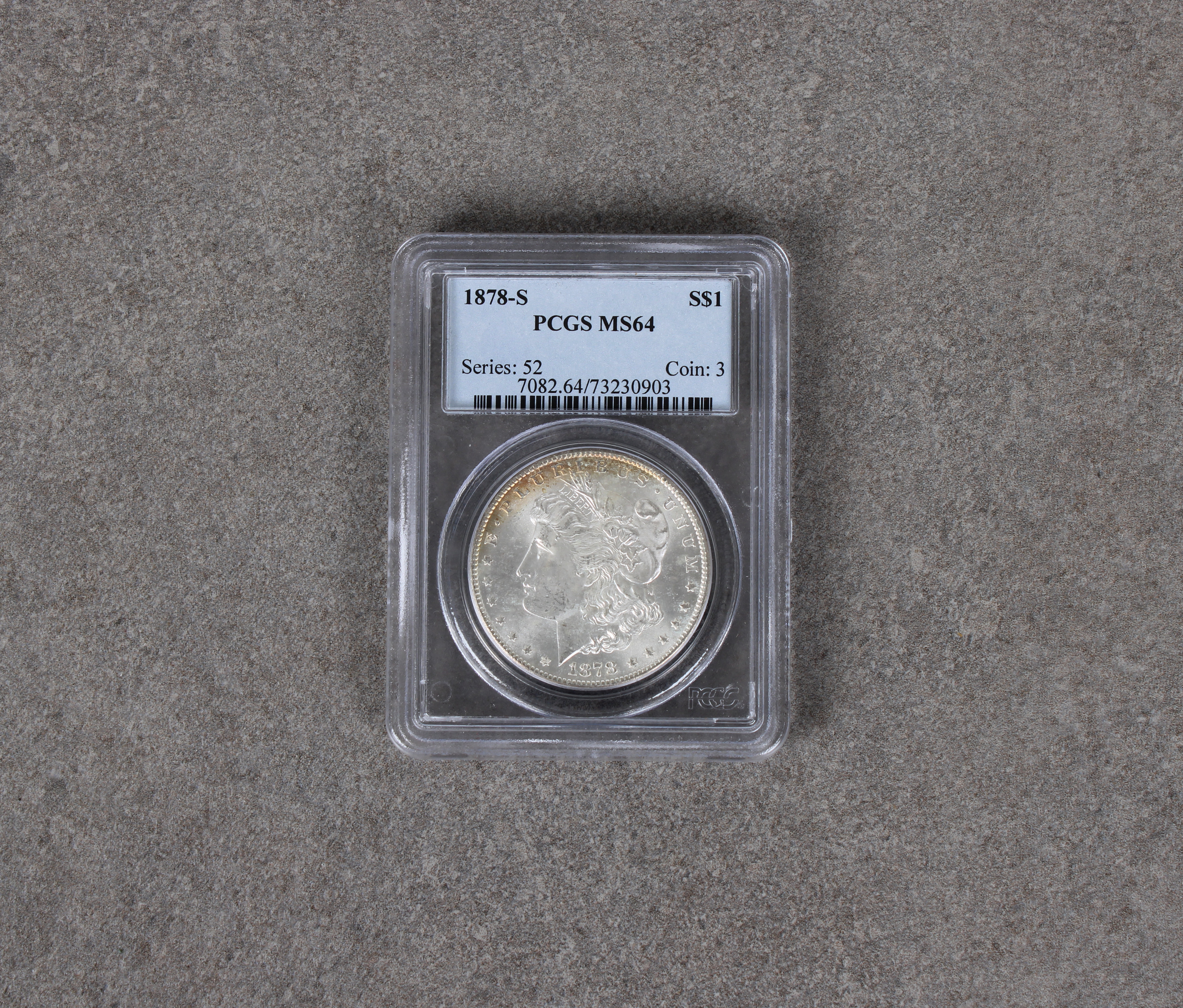An 1878-S Morgan Dollar series: 52 coin: 3 - PCGS graded