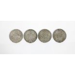Four Austrian Empire 1 Thaler - Maria Theresia Posthumous 1780 silver (.833) coins. (4)