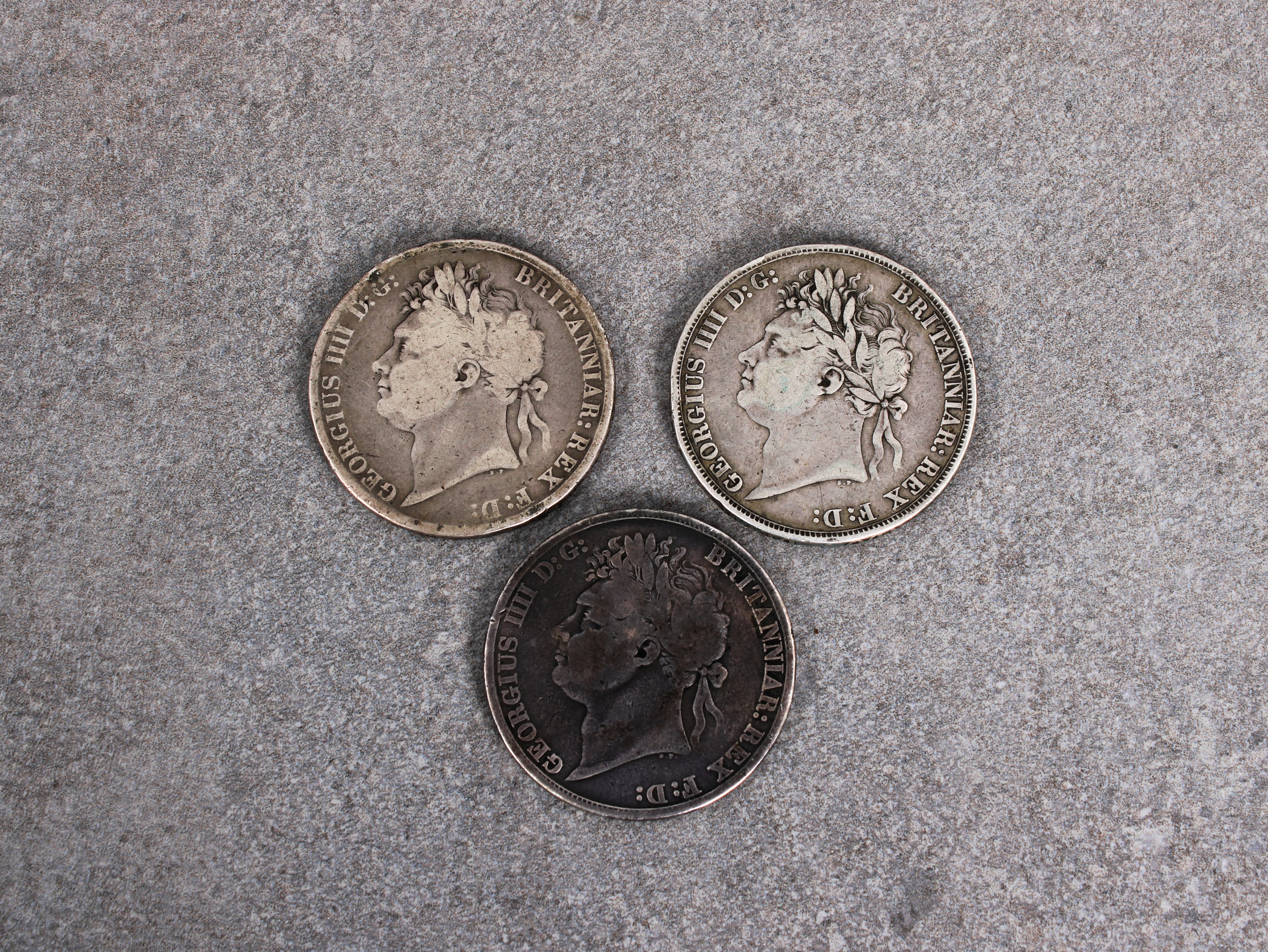 Three George IV silver Crowns. (3) - Image 2 of 2