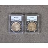 Two x 1878-S Morgan Dollar series: 52 coin: 3 - PCGS graded