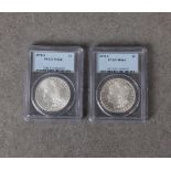 Two x 1878-S Morgan Dollars - PCGS graded