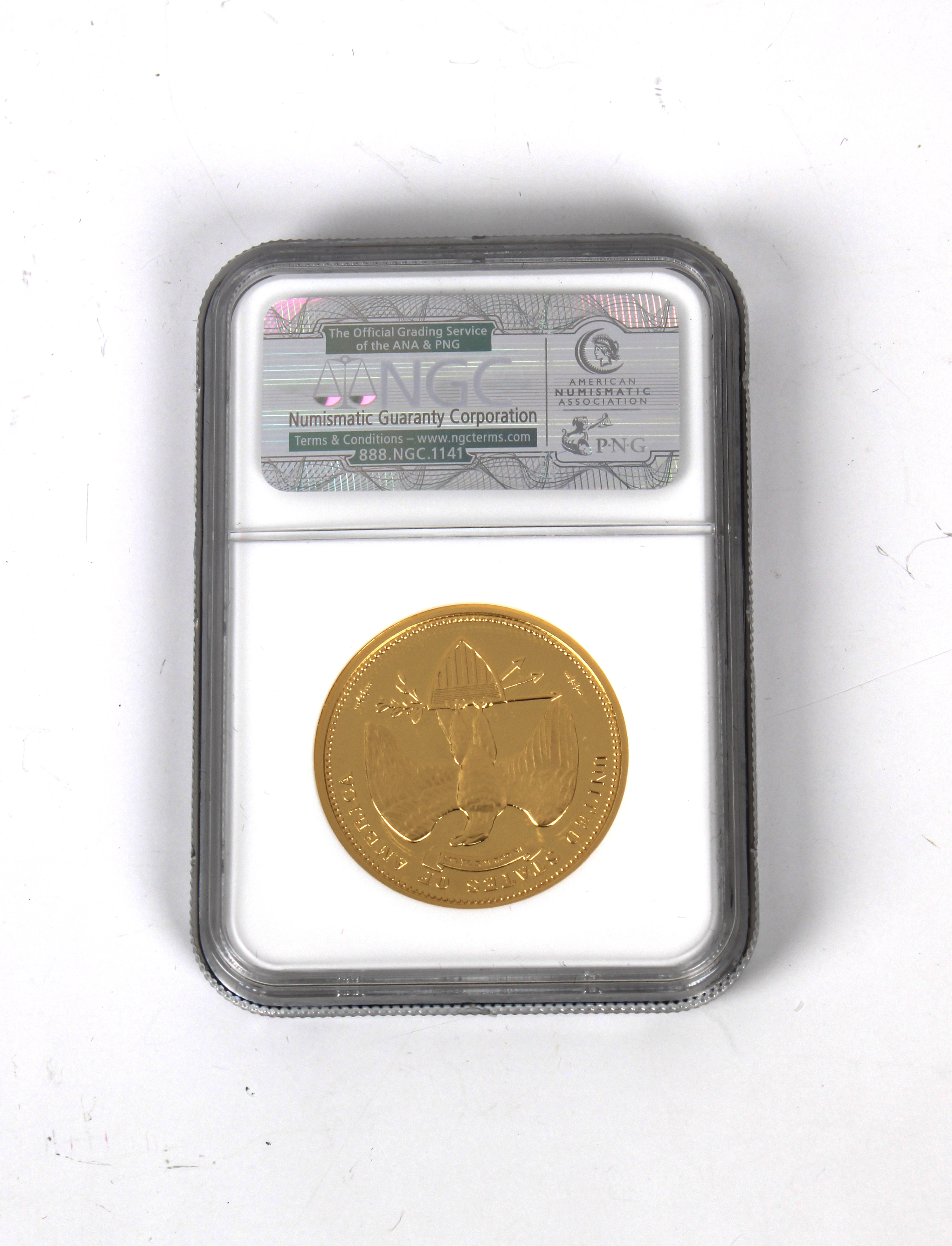 A very rare George T. Morgan $100 Gold Union 2010 Ultra Cameo Gem Proof coin - NGC capsulated - Image 3 of 3
