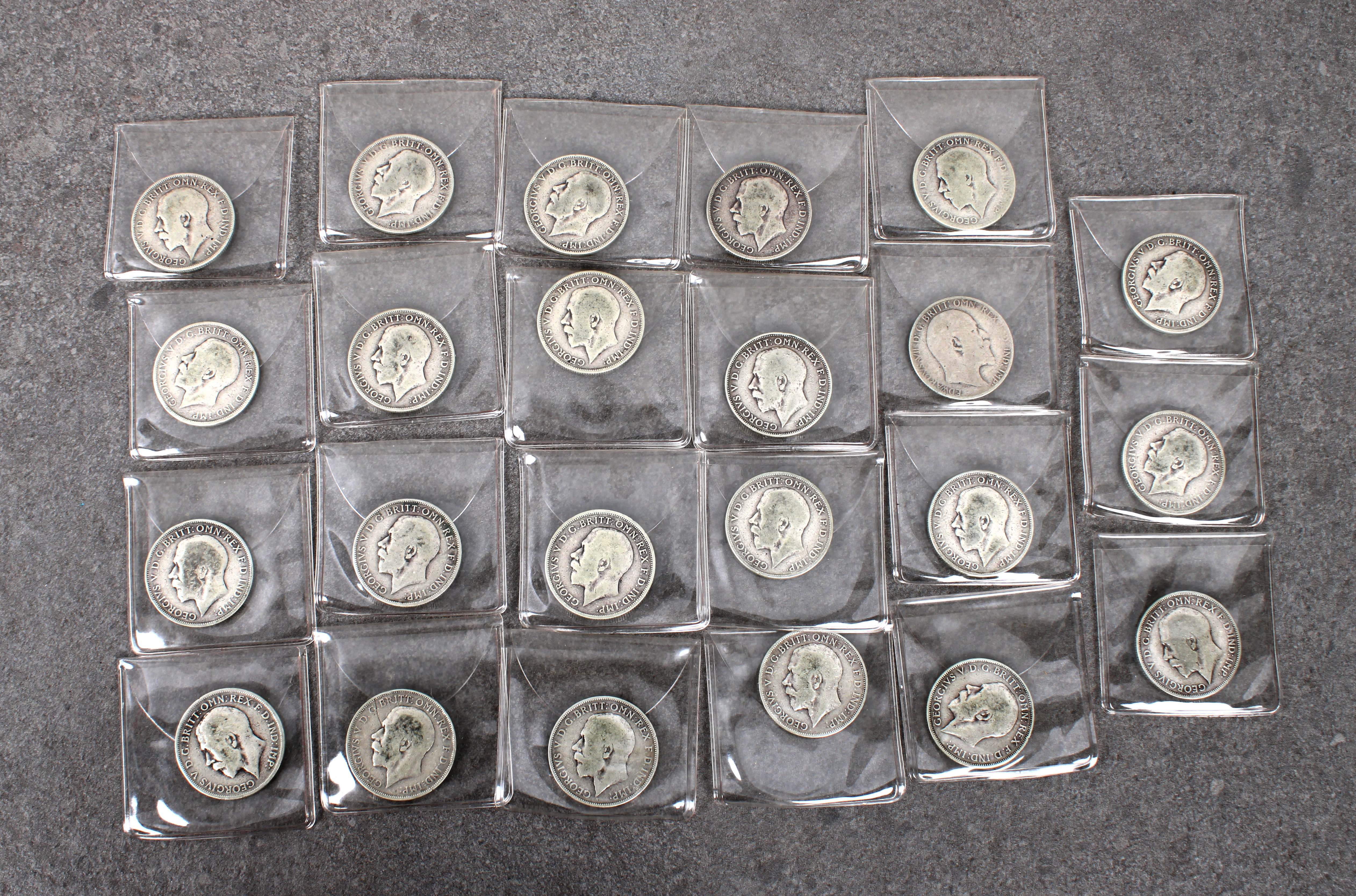 A collection of twenty three (23) silver first quarter 20th century (before 1919), Two Shillings (On - Image 2 of 2