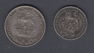 COINS 1826 George IV 6d fine condition plus 1826 Shilling