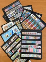STAMPS Channel Islands and IOM unmounted mint sets on stock cards