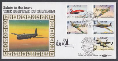 STAMPS : 1990 Jersey Battle of Britain cover signed by Bill Randell