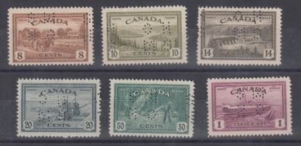 STAMPS OFFICIALS, 1946 Peace Re-Conversion set of six