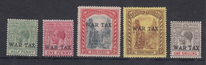 STAMPS 1918 'WAR TAX' overprinted set of five