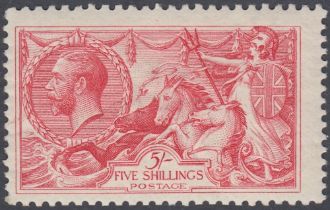 STAMPS 1918 5/- Rose Red, lightly mounted mint SG 416