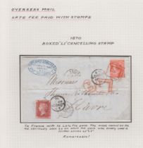 STAMPS 1870 Late Fee L1 cover from London to France