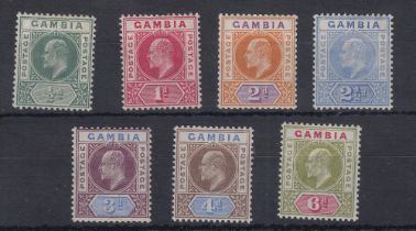 STAMPS 1902 EDVII wmk Crown CA, M/M short set of 7 values