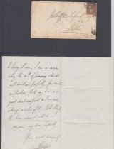 STAMPS GB 1855 small envelope cancelled by Penny Star, from Duke of Cambridge