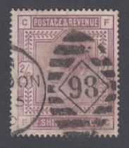 STAMPS 1883 2/6 Lilac fine used London Duplex