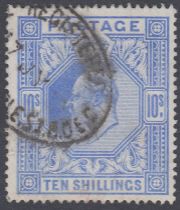 STAMPS 1902 10/- Ultramarine fine used SG 265