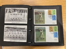 STAMPS 1973 Cricket covers 100 years of English Cricket collection (unsigned)