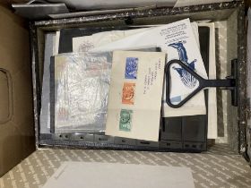 STAMPS : Commonwealth glory box including Australia covers, many stock cards packets etc