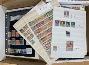 STAMPS : WORLD, box with some interesting and usual material