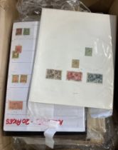 STAMPS : World accumulation mainly on pages, better stamps stopped including GB Seahorses etc