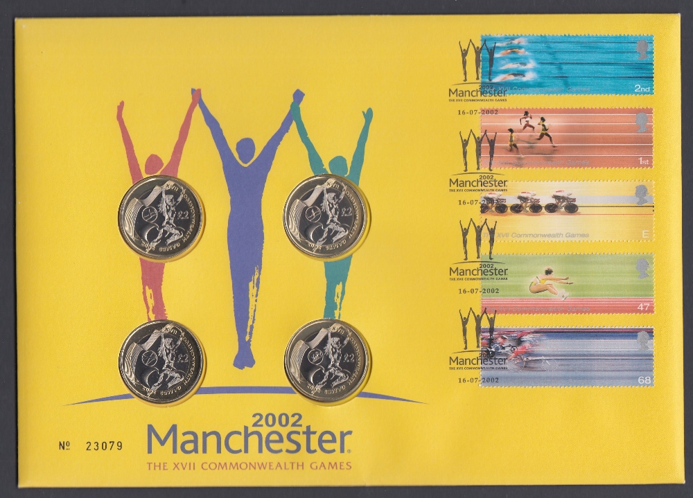 COIN COVER 2002 Manchester Games Coin cover with four £2 coins SCARCE