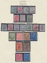 STAMPS OFFICES IN CRETE, a printed album page with mostly used examples