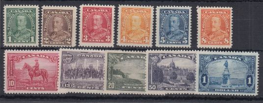 STAMPS CANADA 1935 definitive set to $1, mounted mint (about 1/2 are actually U/M) SG 341-351