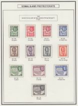 STAMPS : COMMONWEALTH GVI mint collection in six homemade albums and pages