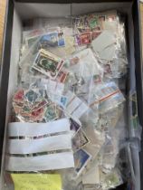 STAMPS : Box of mixed off paper World stamps (1000's)