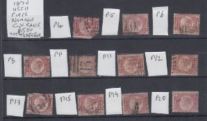 STAMPS 1870 1/2d Bantams used various plates (no plate 9 ) (11 stamps)