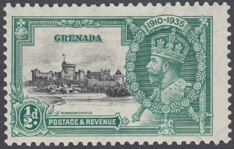STAMPS : GRENADA 1935 Silver Jubilee 1/2d Black and Green