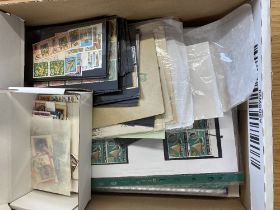 STAMPS : BRITISH COMMONWEALTH, box with album pages, stockcards etc