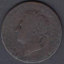 George IV Half Penny, very worn !