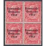 1922-23 1d Scarlet lightly mounted mint (minor foxing) Q for O variety SG 53d