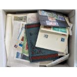 Glory box of loose stamps, album pages old albums etc, worth checking this lot !