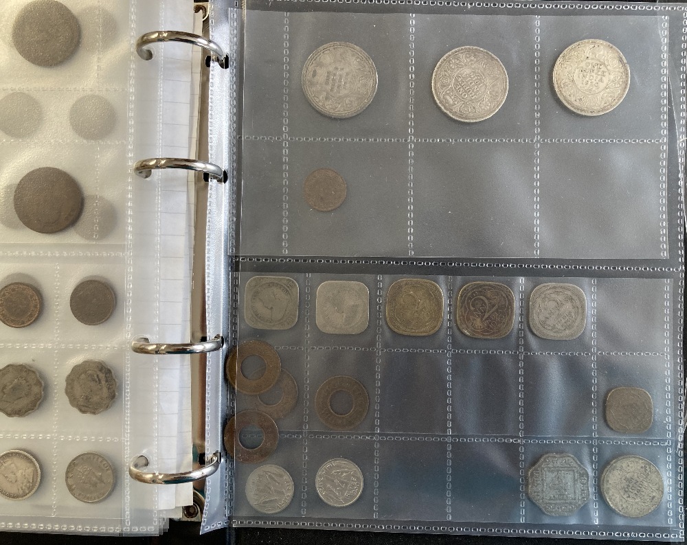 Plastic box of various old UK and Foreign coins mixed condition - Image 6 of 9