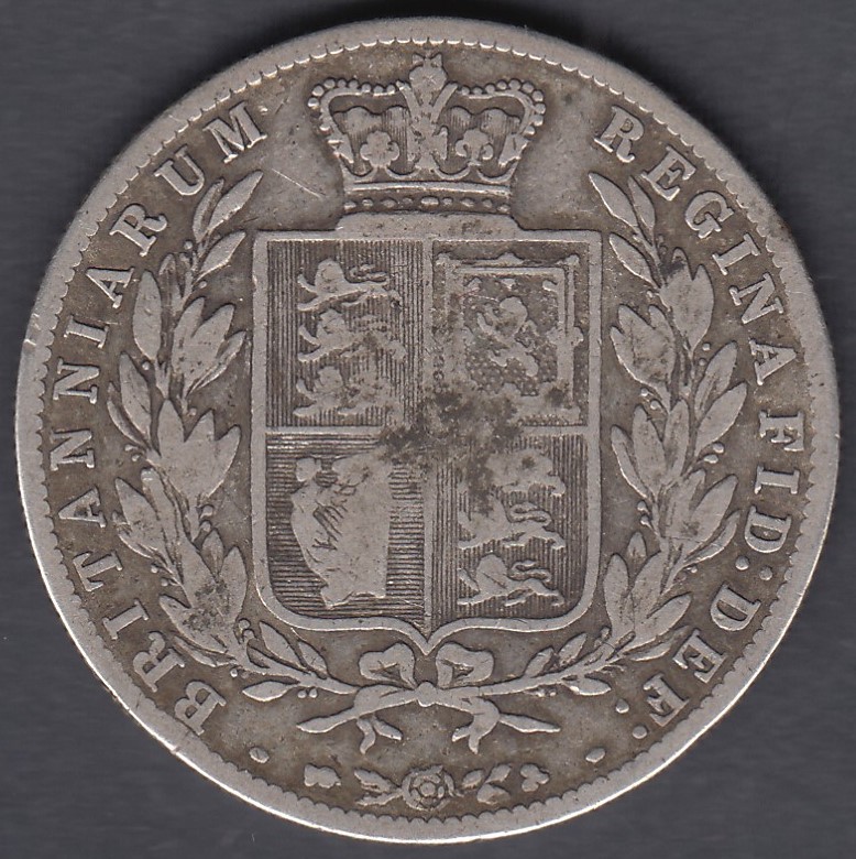 1878 Victoria Silver Half Crown in F to VF condition - Image 2 of 2