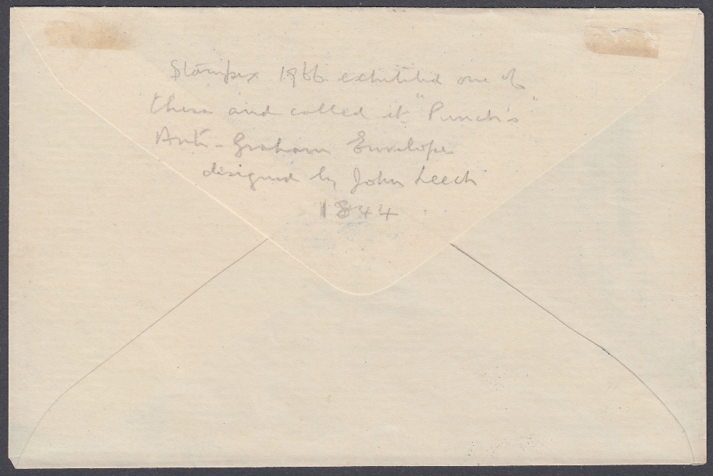 1844 Punch Anti Graham Propaganda envelope in blue no inscription - Image 2 of 2